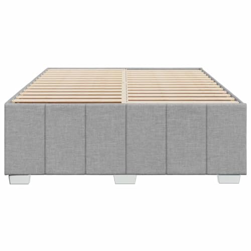 HEFZGDB Bettgestell ohne Matratze Hellgrau 140x200 cm Stoff Double Bed Gästebett Bettgestell Einzelbett für Herberge Schlafzimmer Gästezimmer Wohnbereich HEFZGDB Bettgestell ohne Matratze Hellgrau 140x200 cm Stoff Double Bed Gästebett Bettgestell Einzelbett für Herberge Schlafzimmer Gästezimmer Wohnbereich von HEFZGDB