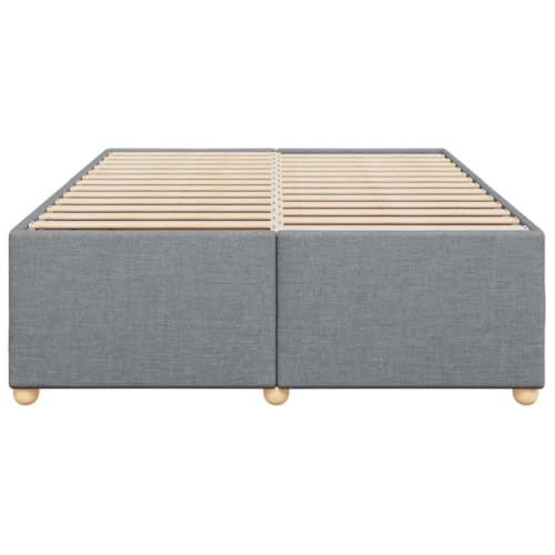 HEFZGDB Bettgestell ohne Matratze Hellgrau 160x200 cm Stoff Daybed Gästebett Bettgestell Single Bed für Schlafzimmer Wohnbereich Gästezimmer Herberge HEFZGDB Bettgestell ohne Matratze Hellgrau 160x200 cm Stoff Daybed Gästebett Bettgestell Single Bed für Schlafzimmer Wohnbereich Gästezimmer Herberge von HEFZGDB