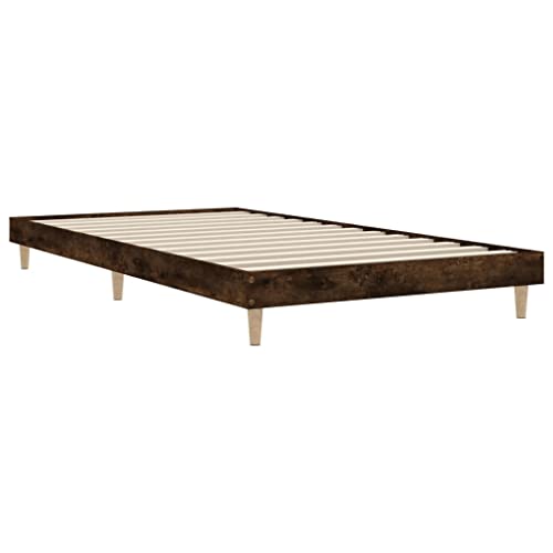 HEFZGDB Bettgestell ohne Matratze Räuchereiche 100x200 cm Holzwerkstoff Jugendbett Gästebett Bettgestell Single Bed für Schlafzimmer Wohnbereich Gästezimmer Herberge HEFZGDB Bettgestell ohne Matratze Räuchereiche 100x200 cm Holzwerkstoff Jugendbett Gästebett Bettgestell Single Bed für Schlafzimmer Wohnbereich Gästezimmer Herberge von HEFZGDB