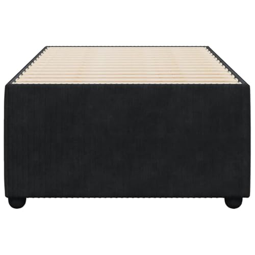 HEFZGDB Bettgestell ohne Matratze Schwarz 100x200 cm Samt Einzelbett Bed Frame Doppelbett Bettrahmen für Gästezimmer Herberge Wohnbereich Schlafzimmer HEFZGDB Bettgestell ohne Matratze Schwarz 100x200 cm Samt Einzelbett Bed Frame Doppelbett Bettrahmen für Gästezimmer Herberge Wohnbereich Schlafzimmer von HEFZGDB