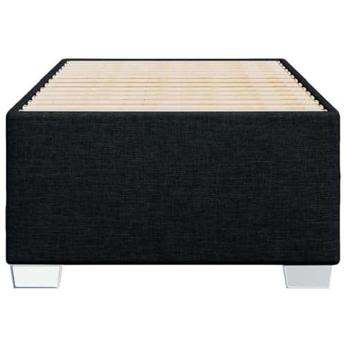 HEFZGDB Bettgestell ohne Matratze Schwarz 100x200 cm Stoff Bette Gästebett Bettgestell Bettrahmen für Gästezimmer Schlafzimmer Wohnbereich Herberge HEFZGDB Bettgestell ohne Matratze Schwarz 100x200 cm Stoff Bette Gästebett Bettgestell Bettrahmen für Gästezimmer Schlafzimmer Wohnbereich Herberge von HEFZGDB