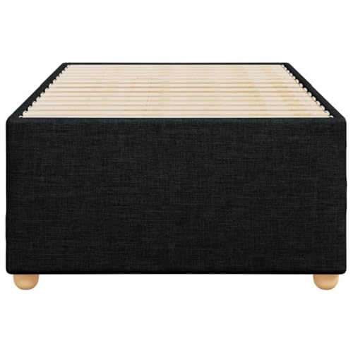 HEFZGDB Bettgestell ohne Matratze Schwarz 100x200 cm Stoff Daybed Gästebett Bettgestell Single Bed für Schlafzimmer Wohnbereich Gästezimmer Herberge HEFZGDB Bettgestell ohne Matratze Schwarz 100x200 cm Stoff Daybed Gästebett Bettgestell Single Bed für Schlafzimmer Wohnbereich Gästezimmer Herberge von HEFZGDB