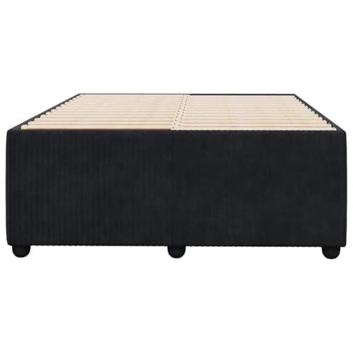 HEFZGDB Bettgestell ohne Matratze Schwarz 120x190 cm Samt Einzelbett Bed Frame Doppelbett Bettrahmen für Gästezimmer Herberge Wohnbereich Schlafzimmer HEFZGDB Bettgestell ohne Matratze Schwarz 120x190 cm Samt Einzelbett Bed Frame Doppelbett Bettrahmen für Gästezimmer Herberge Wohnbereich Schlafzimmer von HEFZGDB