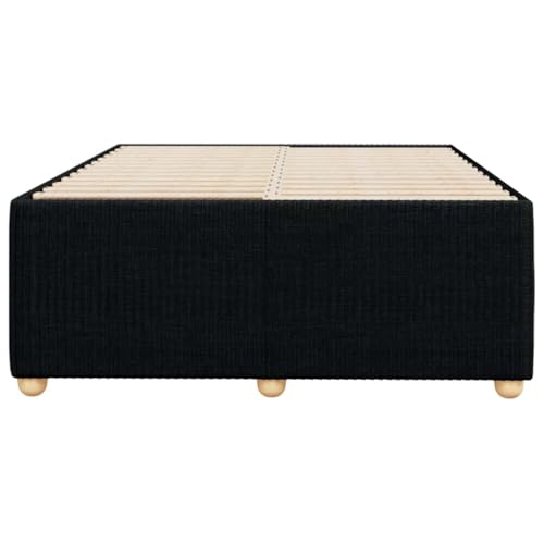 HEFZGDB Bettgestell ohne Matratze Schwarz 120x190 cm Stoff Daybed Bed Frame Familienbett Einzelbetten für Wohnbereich Schlafzimmer Herberge Gästezimmer HEFZGDB Bettgestell ohne Matratze Schwarz 120x190 cm Stoff Daybed Bed Frame Familienbett Einzelbetten für Wohnbereich Schlafzimmer Herberge Gästezimmer von HEFZGDB