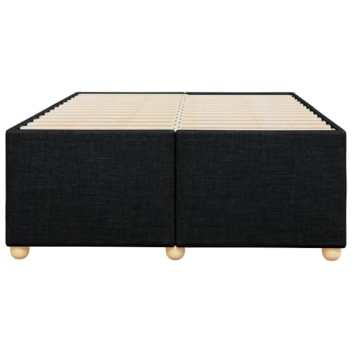 HEFZGDB Bettgestell ohne Matratze Schwarz 120x190 cm Stoff Daybed Gästebett Bettgestell Single Bed für Schlafzimmer Wohnbereich Gästezimmer Herberge HEFZGDB Bettgestell ohne Matratze Schwarz 120x190 cm Stoff Daybed Gästebett Bettgestell Single Bed für Schlafzimmer Wohnbereich Gästezimmer Herberge von HEFZGDB
