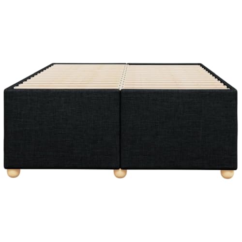 HEFZGDB Bettgestell ohne Matratze Schwarz 120x200 cm Stoff Daybed Gästebett Bettgestell Single Bed für Schlafzimmer Wohnbereich Gästezimmer Herberge HEFZGDB Bettgestell ohne Matratze Schwarz 120x200 cm Stoff Daybed Gästebett Bettgestell Single Bed für Schlafzimmer Wohnbereich Gästezimmer Herberge von HEFZGDB