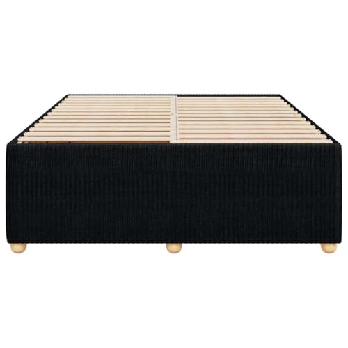 HEFZGDB Bettgestell ohne Matratze Schwarz 140x200 cm Stoff Daybed Bed Frame Familienbett Einzelbetten für Wohnbereich Schlafzimmer Herberge Gästezimmer HEFZGDB Bettgestell ohne Matratze Schwarz 140x200 cm Stoff Daybed Bed Frame Familienbett Einzelbetten für Wohnbereich Schlafzimmer Herberge Gästezimmer von HEFZGDB