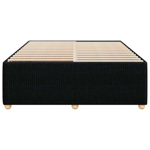 HEFZGDB Bettgestell ohne Matratze Schwarz 160x200 cm Stoff Daybed Bed Frame Familienbett Einzelbetten für Wohnbereich Schlafzimmer Herberge Gästezimmer HEFZGDB Bettgestell ohne Matratze Schwarz 160x200 cm Stoff Daybed Bed Frame Familienbett Einzelbetten für Wohnbereich Schlafzimmer Herberge Gästezimmer von HEFZGDB