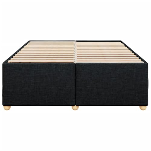 HEFZGDB Bettgestell ohne Matratze Schwarz 160x200 cm Stoff Daybed Gästebett Bettgestell Single Bed für Schlafzimmer Wohnbereich Gästezimmer Herberge HEFZGDB Bettgestell ohne Matratze Schwarz 160x200 cm Stoff Daybed Gästebett Bettgestell Single Bed für Schlafzimmer Wohnbereich Gästezimmer Herberge von HEFZGDB