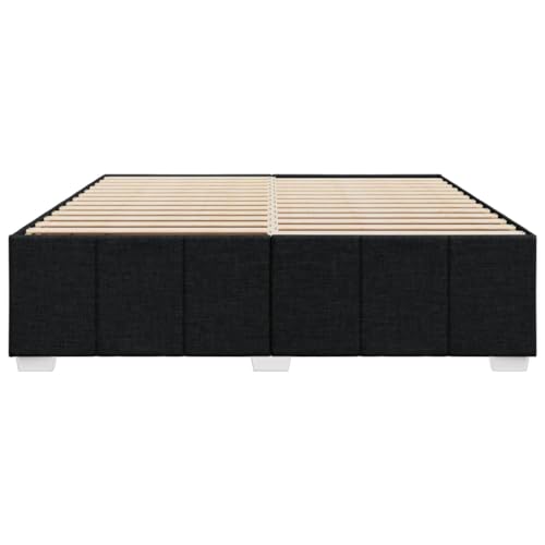HEFZGDB Bettgestell ohne Matratze Schwarz 180x200 cm Stoff Double Bed Gästebett Bettgestell Einzelbett für Herberge Schlafzimmer Gästezimmer Wohnbereich HEFZGDB Bettgestell ohne Matratze Schwarz 180x200 cm Stoff Double Bed Gästebett Bettgestell Einzelbett für Herberge Schlafzimmer Gästezimmer Wohnbereich von HEFZGDB
