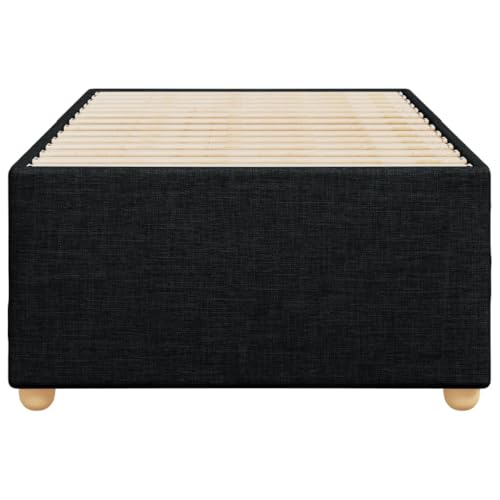 HEFZGDB Bettgestell ohne Matratze Schwarz 80x200 cm Stoff Daybed Gästebett Bettgestell Single Bed für Schlafzimmer Wohnbereich Gästezimmer Herberge HEFZGDB Bettgestell ohne Matratze Schwarz 80x200 cm Stoff Daybed Gästebett Bettgestell Single Bed für Schlafzimmer Wohnbereich Gästezimmer Herberge von HEFZGDB