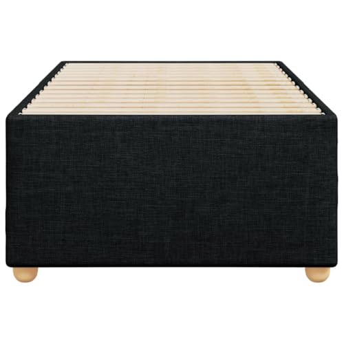 HEFZGDB Bettgestell ohne Matratze Schwarz 90x200 cm Stoff Daybed Gästebett Bettgestell Single Bed für Schlafzimmer Wohnbereich Gästezimmer Herberge HEFZGDB Bettgestell ohne Matratze Schwarz 90x200 cm Stoff Daybed Gästebett Bettgestell Single Bed für Schlafzimmer Wohnbereich Gästezimmer Herberge von HEFZGDB