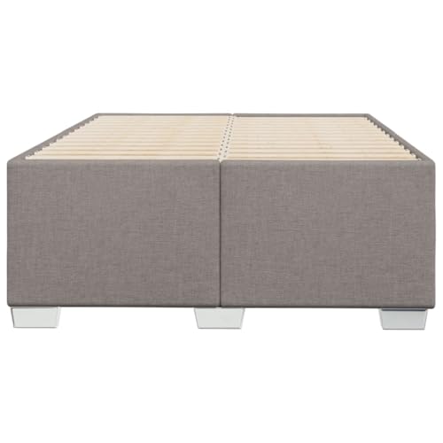HEFZGDB Bettgestell ohne Matratze Taupe 120x190 cm Stoff Bette Gästebett Bettgestell Bettrahmen für Gästezimmer Schlafzimmer Wohnbereich Herberge HEFZGDB Bettgestell ohne Matratze Taupe 120x190 cm Stoff Bette Gästebett Bettgestell Bettrahmen für Gästezimmer Schlafzimmer Wohnbereich Herberge von HEFZGDB