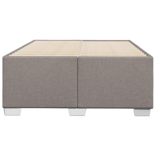 HEFZGDB Bettgestell ohne Matratze Taupe 120x200 cm Stoff Bette Gästebett Bettgestell Bettrahmen für Gästezimmer Schlafzimmer Wohnbereich Herberge HEFZGDB Bettgestell ohne Matratze Taupe 120x200 cm Stoff Bette Gästebett Bettgestell Bettrahmen für Gästezimmer Schlafzimmer Wohnbereich Herberge von HEFZGDB
