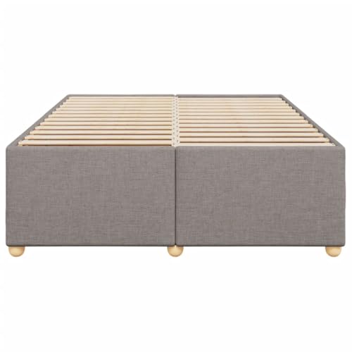 HEFZGDB Bettgestell ohne Matratze Taupe 160x200 cm Stoff Daybed Gästebett Bettgestell Single Bed für Schlafzimmer Wohnbereich Gästezimmer Herberge von HEFZGDB
