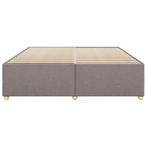 HEFZGDB Bettgestell ohne Matratze Taupe 180x200 cm Stoff Daybed Gästebett Bettgestell Single Bed für Schlafzimmer Wohnbereich Gästezimmer Herberge von HEFZGDB