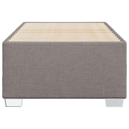 HEFZGDB Bettgestell ohne Matratze Taupe 80x200 cm Stoff Bette Gästebett Bettgestell Bettrahmen für Gästezimmer Schlafzimmer Wohnbereich Herberge von HEFZGDB