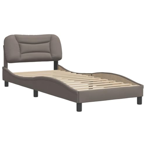 HEFZGDB Bettgestell ohne Matratze Taupe 80x200 cm Stoff Ehebett Bed Frame Familienbett Doppelbett für Gästezimmer Wohnbereich Schlafzimmer Herberge von HEFZGDB