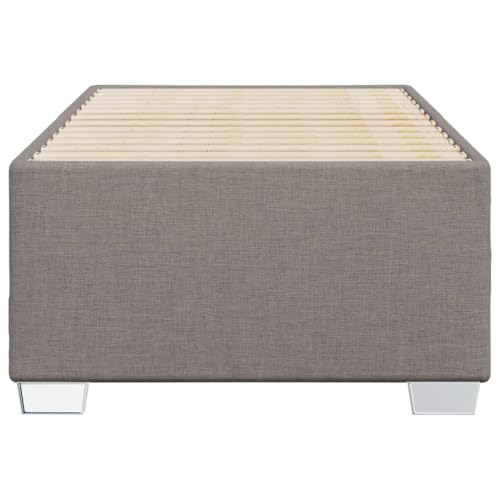 HEFZGDB Bettgestell ohne Matratze Taupe 90x190 cm Stoff Bette Gästebett Bettgestell Bettrahmen für Gästezimmer Schlafzimmer Wohnbereich Herberge HEFZGDB Bettgestell ohne Matratze Taupe 90x190 cm Stoff Bette Gästebett Bettgestell Bettrahmen für Gästezimmer Schlafzimmer Wohnbereich Herberge von HEFZGDB