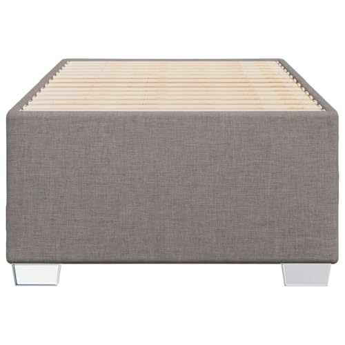 HEFZGDB Bettgestell ohne Matratze Taupe 90x200 cm Stoff Bette Gästebett Bettgestell Bettrahmen für Gästezimmer Schlafzimmer Wohnbereich Herberge HEFZGDB Bettgestell ohne Matratze Taupe 90x200 cm Stoff Bette Gästebett Bettgestell Bettrahmen für Gästezimmer Schlafzimmer Wohnbereich Herberge von HEFZGDB