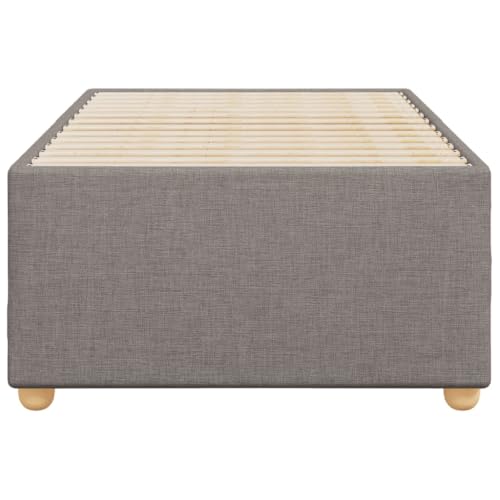 HEFZGDB Bettgestell ohne Matratze Taupe 90x200 cm Stoff Daybed Gästebett Bettgestell Single Bed für Schlafzimmer Wohnbereich Gästezimmer Herberge von HEFZGDB