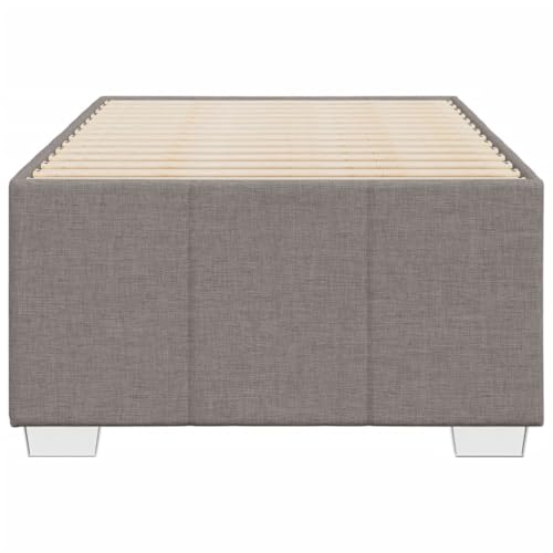 HEFZGDB Bettgestell ohne Matratze Taupe 90x200 cm Stoff Double Bed Gästebett Bettgestell Einzelbett für Herberge Schlafzimmer Gästezimmer Wohnbereich HEFZGDB Bettgestell ohne Matratze Taupe 90x200 cm Stoff Double Bed Gästebett Bettgestell Einzelbett für Herberge Schlafzimmer Gästezimmer Wohnbereich von HEFZGDB