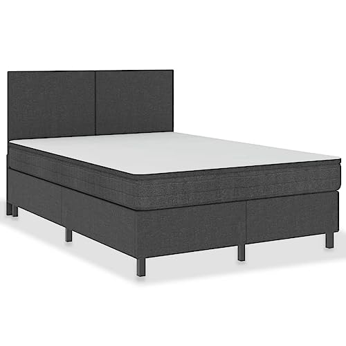 HEFZGDB Boxspring-Bettgestell Grau Stoff 140x200 cm Bette Gästebett Bed Frame Doppelbett für Gästezimmer Wohnbereich Schlafzimmer Herberge HEFZGDB Boxspring-Bettgestell Grau Stoff 140x200 cm Bette Gästebett Bed Frame Doppelbett für Gästezimmer Wohnbereich Schlafzimmer Herberge von HEFZGDB