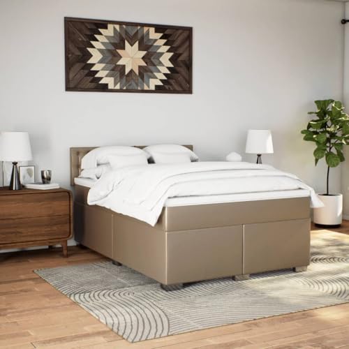 HEFZGDB Boxspringbett Matratze Cappuccino-Braun 160x200 cm Kunstleder Double Bed Gästebett Familienbett Einzelbetten für Wohnbereich Gästezimmer Schlafzimmer Herberge HEFZGDB Boxspringbett Matratze Cappuccino-Braun 160x200 cm Kunstleder Double Bed Gästebett Familienbett Einzelbetten für Wohnbereich Gästezimmer Schlafzimmer Herberge von HEFZGDB