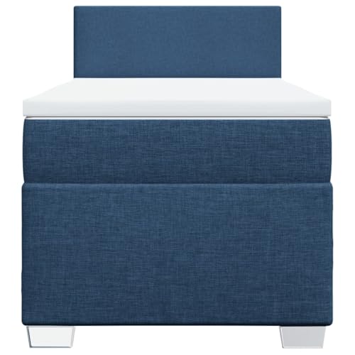 HEFZGDB Boxspringbett mit Matratze Blau 100x200 cm Stoff Ehebett Bettgestell Einzelbetten Doppelbett für Schlafzimmer Herberge Wohnbereich Gästezimmer HEFZGDB Boxspringbett mit Matratze Blau 100x200 cm Stoff Ehebett Bettgestell Einzelbetten Doppelbett für Schlafzimmer Herberge Wohnbereich Gästezimmer von HEFZGDB