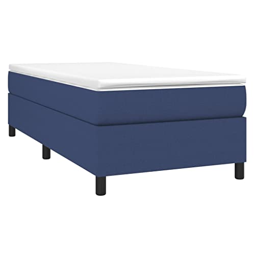 HEFZGDB Boxspringbett mit Matratze Blau 100x200 cm Stoff Jugendbett Gästebett Familienbett Bettrahmen für Wohnbereich Herberge Gästezimmer Schlafzimmer HEFZGDB Boxspringbett mit Matratze Blau 100x200 cm Stoff Jugendbett Gästebett Familienbett Bettrahmen für Wohnbereich Herberge Gästezimmer Schlafzimmer von HEFZGDB