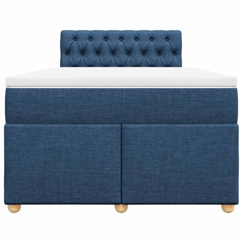 HEFZGDB Boxspringbett mit Matratze Blau 120x190 cm Stoff Ehebett Bettgestell Bed Frame Einzelbett für Schlafzimmer Gästezimmer Wohnbereich Herberge HEFZGDB Boxspringbett mit Matratze Blau 120x190 cm Stoff Ehebett Bettgestell Bed Frame Einzelbett für Schlafzimmer Gästezimmer Wohnbereich Herberge von HEFZGDB