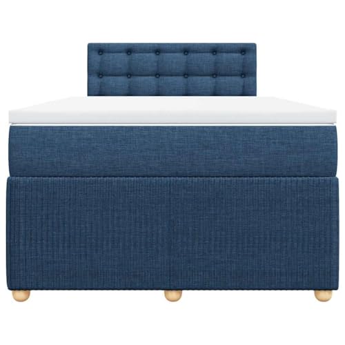 HEFZGDB Boxspringbett mit Matratze Blau 120x190 cm Stoff Ehebett Gästebett Einzelbetten Bettrahmen für Herberge Wohnbereich Schlafzimmer Gästezimmer HEFZGDB Boxspringbett mit Matratze Blau 120x190 cm Stoff Ehebett Gästebett Einzelbetten Bettrahmen für Herberge Wohnbereich Schlafzimmer Gästezimmer von HEFZGDB