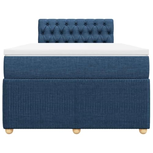 HEFZGDB Boxspringbett mit Matratze Blau 120x190 cm Stoff Ehebett Gästebett Einzelbetten Bettrahmen für Herberge Wohnbereich Schlafzimmer Gästezimmer HEFZGDB Boxspringbett mit Matratze Blau 120x190 cm Stoff Ehebett Gästebett Einzelbetten Bettrahmen für Herberge Wohnbereich Schlafzimmer Gästezimmer von HEFZGDB