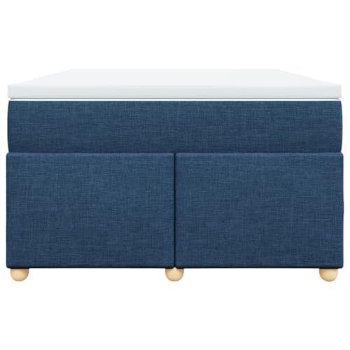 HEFZGDB Boxspringbett mit Matratze Blau 120x190 cm Stoff Jugendbett Gästebett Bettgestell Single Bed für Schlafzimmer Herberge Gästezimmer Wohnbereich HEFZGDB Boxspringbett mit Matratze Blau 120x190 cm Stoff Jugendbett Gästebett Bettgestell Single Bed für Schlafzimmer Herberge Gästezimmer Wohnbereich von HEFZGDB