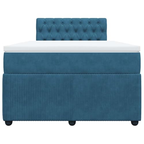HEFZGDB Boxspringbett mit Matratze Blau 120x200 cm Samt Daybed Bettgestell Bed Frame Doppelbett für Wohnbereich Schlafzimmer Gästezimmer Herberge HEFZGDB Boxspringbett mit Matratze Blau 120x200 cm Samt Daybed Bettgestell Bed Frame Doppelbett für Wohnbereich Schlafzimmer Gästezimmer Herberge von HEFZGDB