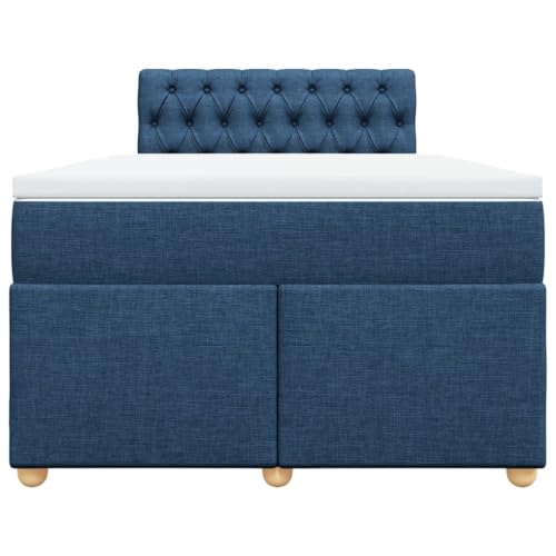 HEFZGDB Boxspringbett mit Matratze Blau 120x200 cm Stoff Ehebett Bettgestell Bed Frame Einzelbett für Schlafzimmer Gästezimmer Wohnbereich Herberge HEFZGDB Boxspringbett mit Matratze Blau 120x200 cm Stoff Ehebett Bettgestell Bed Frame Einzelbett für Schlafzimmer Gästezimmer Wohnbereich Herberge von HEFZGDB