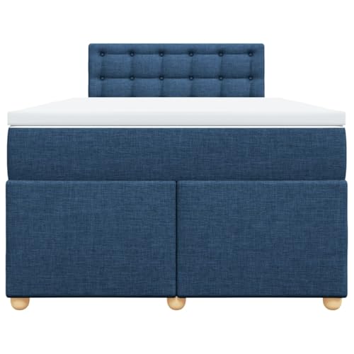 HEFZGDB Boxspringbett mit Matratze Blau 120x200 cm Stoff Ehebett Bettgestell Bed Frame Einzelbett für Schlafzimmer Gästezimmer Wohnbereich Herberge HEFZGDB Boxspringbett mit Matratze Blau 120x200 cm Stoff Ehebett Bettgestell Bed Frame Einzelbett für Schlafzimmer Gästezimmer Wohnbereich Herberge von HEFZGDB