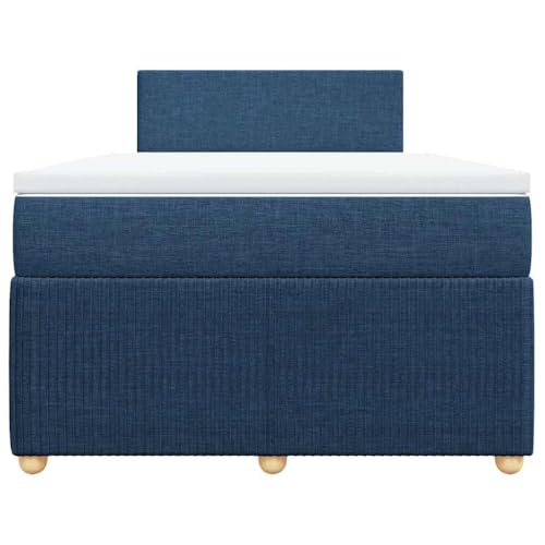 HEFZGDB Boxspringbett mit Matratze Blau 120x200 cm Stoff Ehebett Gästebett Einzelbetten Bettrahmen für Herberge Wohnbereich Schlafzimmer Gästezimmer HEFZGDB Boxspringbett mit Matratze Blau 120x200 cm Stoff Ehebett Gästebett Einzelbetten Bettrahmen für Herberge Wohnbereich Schlafzimmer Gästezimmer von HEFZGDB