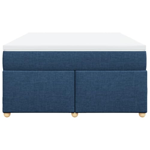 HEFZGDB Boxspringbett mit Matratze Blau 140x200 cm Stoff Jugendbett Gästebett Bettgestell Single Bed für Schlafzimmer Herberge Gästezimmer Wohnbereich HEFZGDB Boxspringbett mit Matratze Blau 140x200 cm Stoff Jugendbett Gästebett Bettgestell Single Bed für Schlafzimmer Herberge Gästezimmer Wohnbereich von HEFZGDB