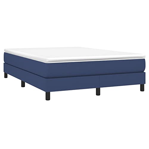 HEFZGDB Boxspringbett mit Matratze Blau 160x200 cm Stoff Jugendbett Gästebett Familienbett Bettrahmen für Wohnbereich Herberge Gästezimmer Schlafzimmer HEFZGDB Boxspringbett mit Matratze Blau 160x200 cm Stoff Jugendbett Gästebett Familienbett Bettrahmen für Wohnbereich Herberge Gästezimmer Schlafzimmer von HEFZGDB