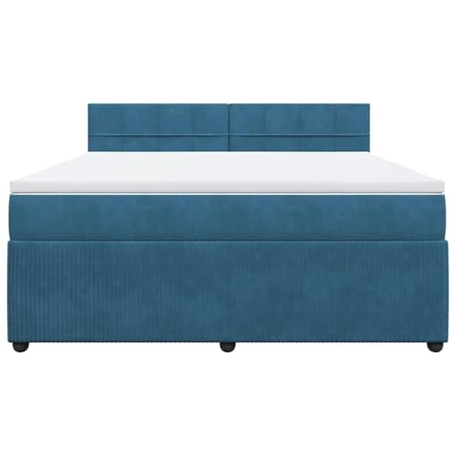 HEFZGDB Boxspringbett mit Matratze Blau 180x200 cm Samt Daybed Bettgestell Bed Frame Doppelbett für Wohnbereich Schlafzimmer Gästezimmer Herberge HEFZGDB Boxspringbett mit Matratze Blau 180x200 cm Samt Daybed Bettgestell Bed Frame Doppelbett für Wohnbereich Schlafzimmer Gästezimmer Herberge von HEFZGDB