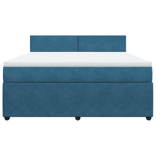 HEFZGDB Boxspringbett mit Matratze Blau 180x200 cm Samt Daybed Bettgestell Bed Frame Doppelbett für Wohnbereich Schlafzimmer Gästezimmer Herberge HEFZGDB Boxspringbett mit Matratze Blau 180x200 cm Samt Daybed Bettgestell Bed Frame Doppelbett für Wohnbereich Schlafzimmer Gästezimmer Herberge von HEFZGDB