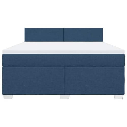 HEFZGDB Boxspringbett mit Matratze Blau 180x200 cm Stoff Ehebett Bettgestell Einzelbetten Doppelbett für Schlafzimmer Herberge Wohnbereich Gästezimmer HEFZGDB Boxspringbett mit Matratze Blau 180x200 cm Stoff Ehebett Bettgestell Einzelbetten Doppelbett für Schlafzimmer Herberge Wohnbereich Gästezimmer von HEFZGDB