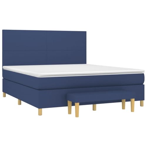 HEFZGDB Boxspringbett mit Matratze Blau 180x200 cm Stoff Guest Bed Gästebett Bed Frame Familienbett für Schlafzimmer Gästezimmer Wohnbereich Herberge HEFZGDB Boxspringbett mit Matratze Blau 180x200 cm Stoff Guest Bed Gästebett Bed Frame Familienbett für Schlafzimmer Gästezimmer Wohnbereich Herberge von HEFZGDB
