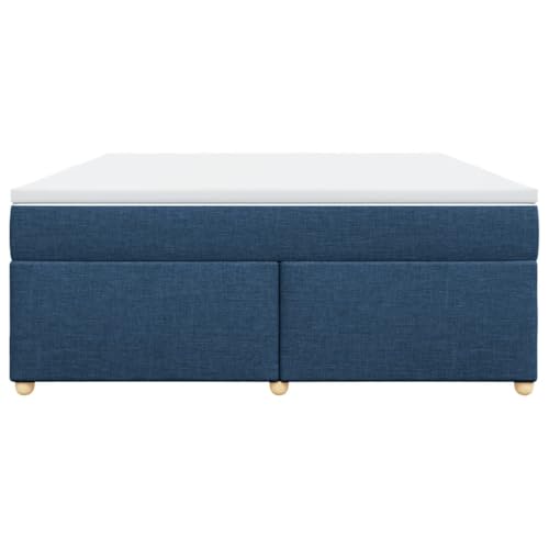 HEFZGDB Boxspringbett mit Matratze Blau 180x200 cm Stoff Jugendbett Gästebett Bettgestell Single Bed für Schlafzimmer Herberge Gästezimmer Wohnbereich HEFZGDB Boxspringbett mit Matratze Blau 180x200 cm Stoff Jugendbett Gästebett Bettgestell Single Bed für Schlafzimmer Herberge Gästezimmer Wohnbereich von HEFZGDB