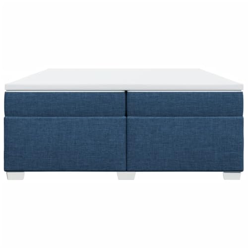 HEFZGDB Boxspringbett mit Matratze Blau 200x200 cm Stoff Double Bed Gästebett Bed Frame Bettrahmen für Wohnbereich Gästezimmer Herberge Schlafzimmer HEFZGDB Boxspringbett mit Matratze Blau 200x200 cm Stoff Double Bed Gästebett Bed Frame Bettrahmen für Wohnbereich Gästezimmer Herberge Schlafzimmer von HEFZGDB