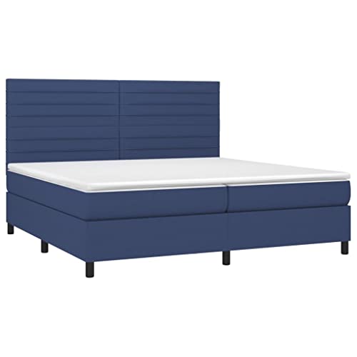 HEFZGDB Boxspringbett mit Matratze Blau 200x200 cm Stoff Double Bed Gästebett Bed Frame Doppelbett für Gästezimmer Wohnbereich Schlafzimmer Herberge HEFZGDB Boxspringbett mit Matratze Blau 200x200 cm Stoff Double Bed Gästebett Bed Frame Doppelbett für Gästezimmer Wohnbereich Schlafzimmer Herberge von HEFZGDB