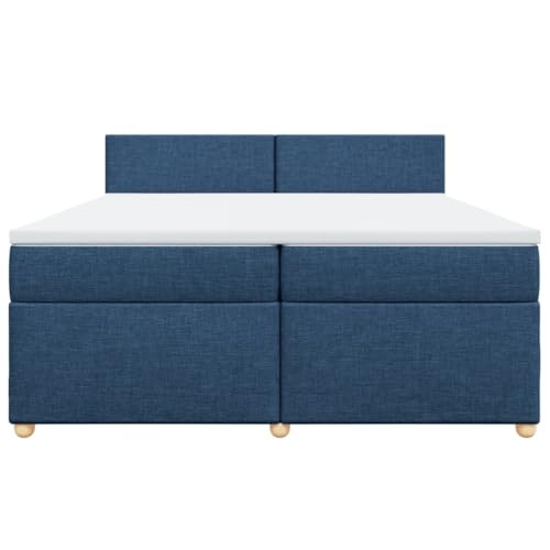 HEFZGDB Boxspringbett mit Matratze Blau 200x200 cm Stoff Ehebett Bettgestell Bed Frame Einzelbett für Schlafzimmer Gästezimmer Wohnbereich Herberge HEFZGDB Boxspringbett mit Matratze Blau 200x200 cm Stoff Ehebett Bettgestell Bed Frame Einzelbett für Schlafzimmer Gästezimmer Wohnbereich Herberge von HEFZGDB