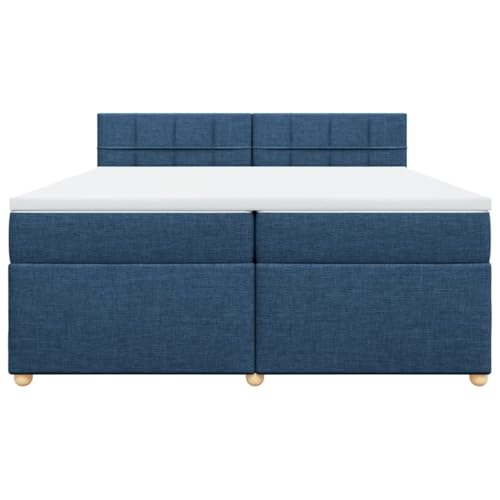HEFZGDB Boxspringbett mit Matratze Blau 200x200 cm Stoff Ehebett Bettgestell Bed Frame Einzelbett für Schlafzimmer Gästezimmer Wohnbereich Herberge HEFZGDB Boxspringbett mit Matratze Blau 200x200 cm Stoff Ehebett Bettgestell Bed Frame Einzelbett für Schlafzimmer Gästezimmer Wohnbereich Herberge von HEFZGDB