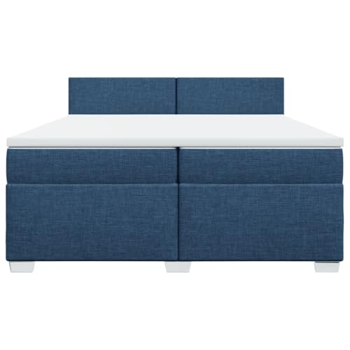 HEFZGDB Boxspringbett mit Matratze Blau 200x200 cm Stoff Ehebett Bettgestell Einzelbetten Doppelbett für Schlafzimmer Herberge Wohnbereich Gästezimmer HEFZGDB Boxspringbett mit Matratze Blau 200x200 cm Stoff Ehebett Bettgestell Einzelbetten Doppelbett für Schlafzimmer Herberge Wohnbereich Gästezimmer von HEFZGDB